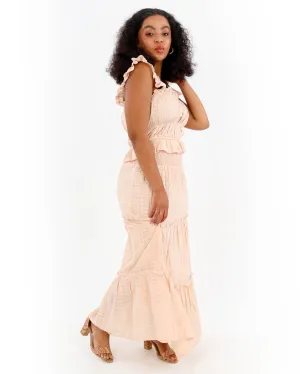 Smocked Ruffle Strap Top