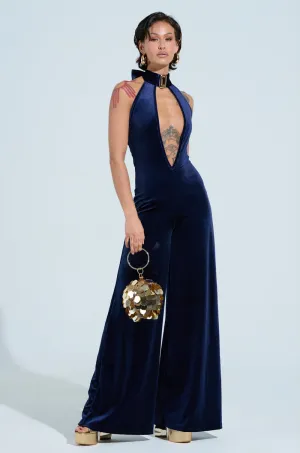 SPARKS FLYING VELVET JUMPSUIT