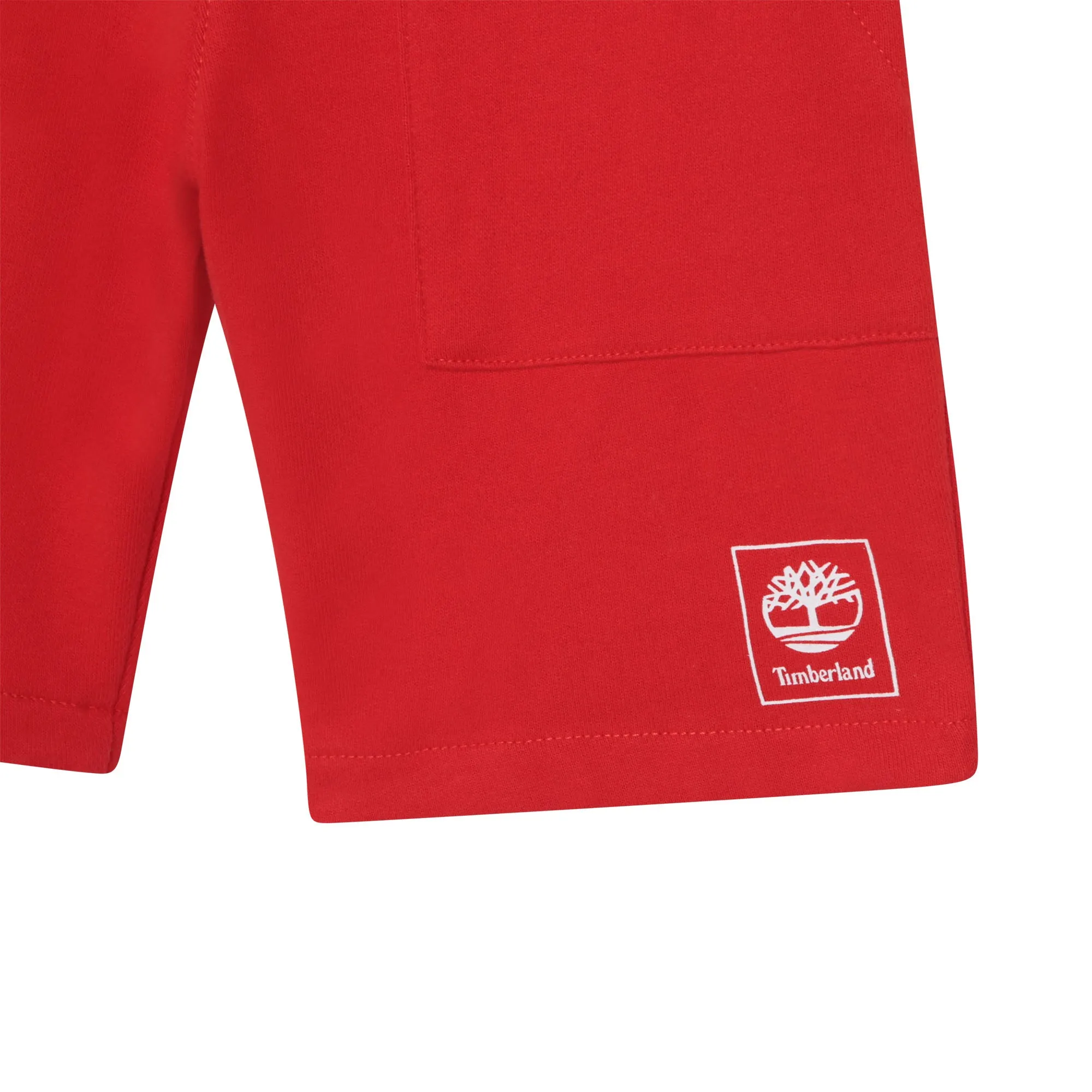 SS22 Timberland Boys Red Jersey Shorts