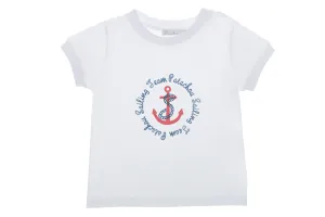 SS23 Patachou Boys Navy Blue & White Nautical Shorts Set