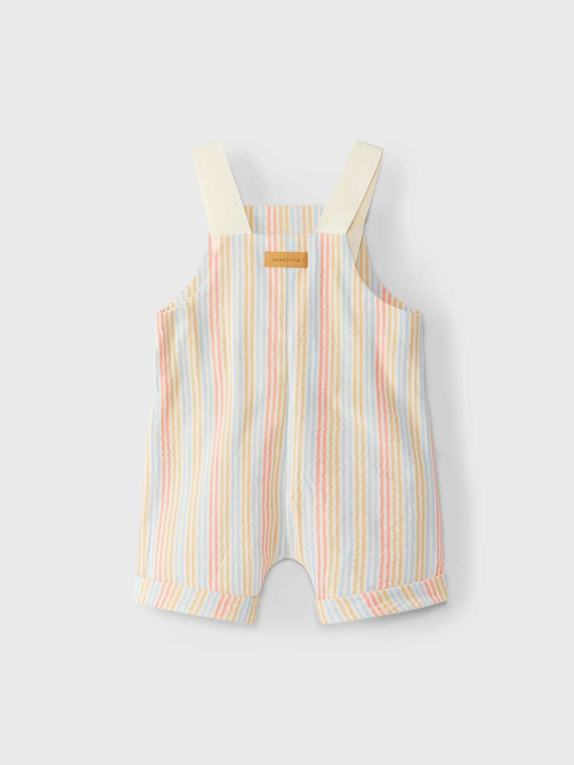 SS24 Laranjinha Baby Boys Striped Romper