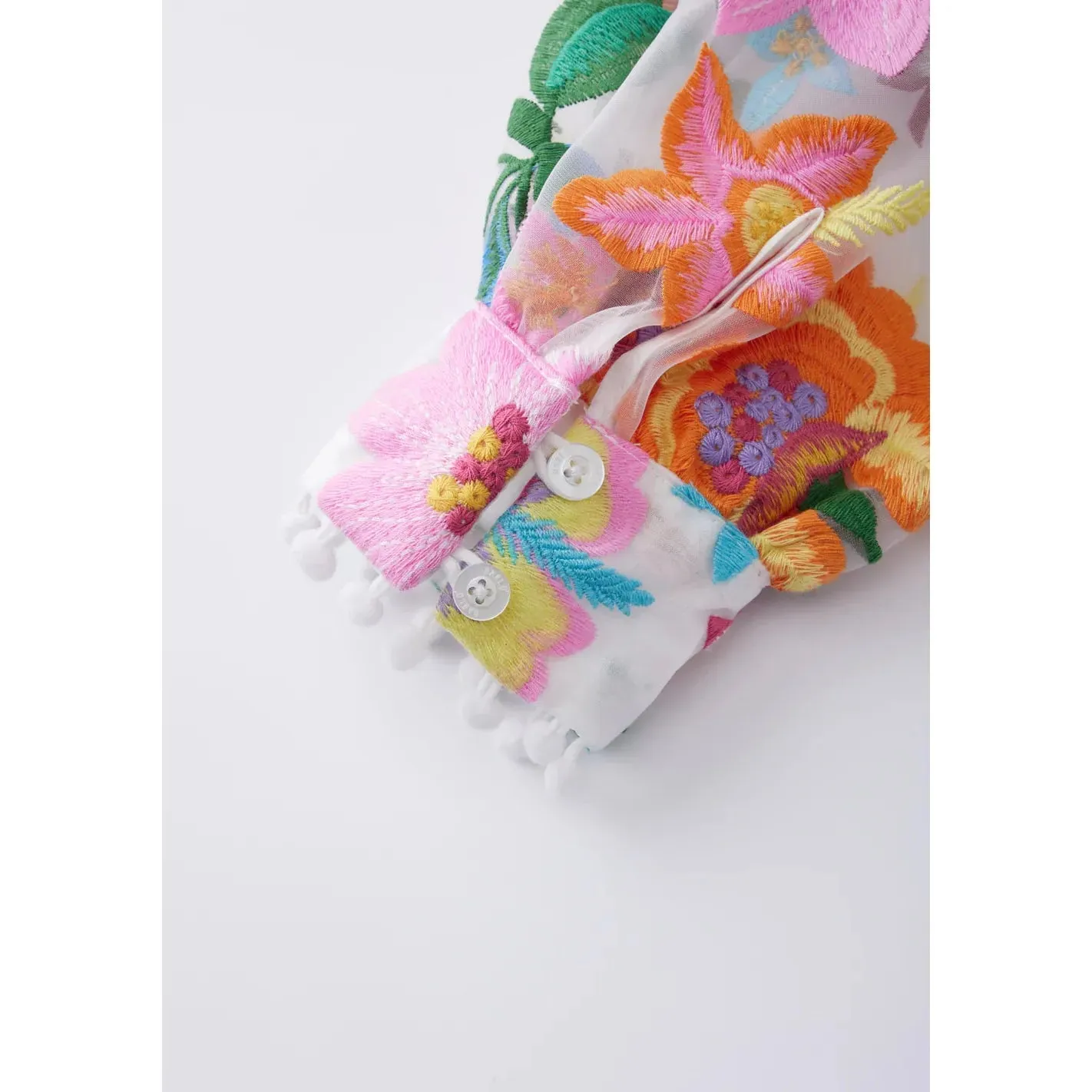 Stella Embroidered Dress - Flora