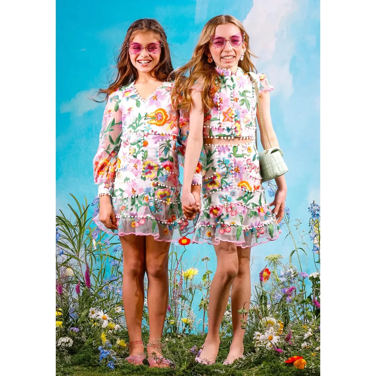 Stella Embroidered Dress - Flora