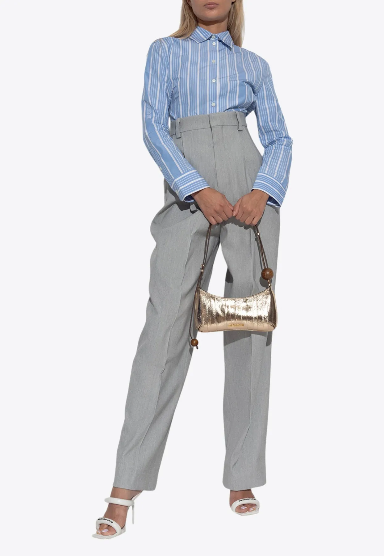Striped Shirt with Cut-Out