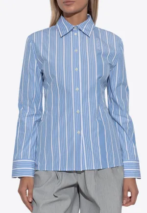 Striped Shirt with Cut-Out