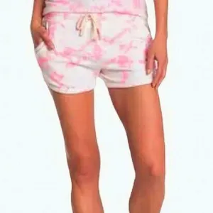 Sundry Dolphin Tie Dye Lounge Shorts Pop Pink Women's