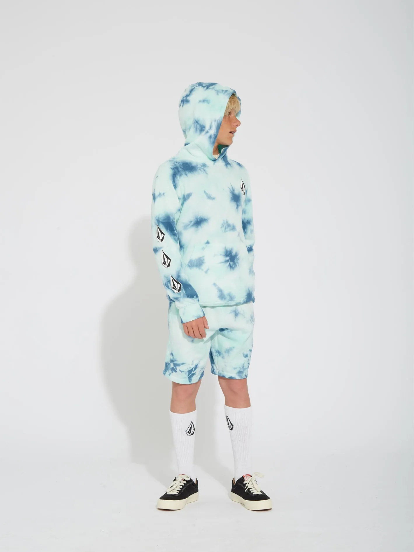 Sweat à capuche Iconic Stone Plus - TEMPLE TEAL - (ENFANT)