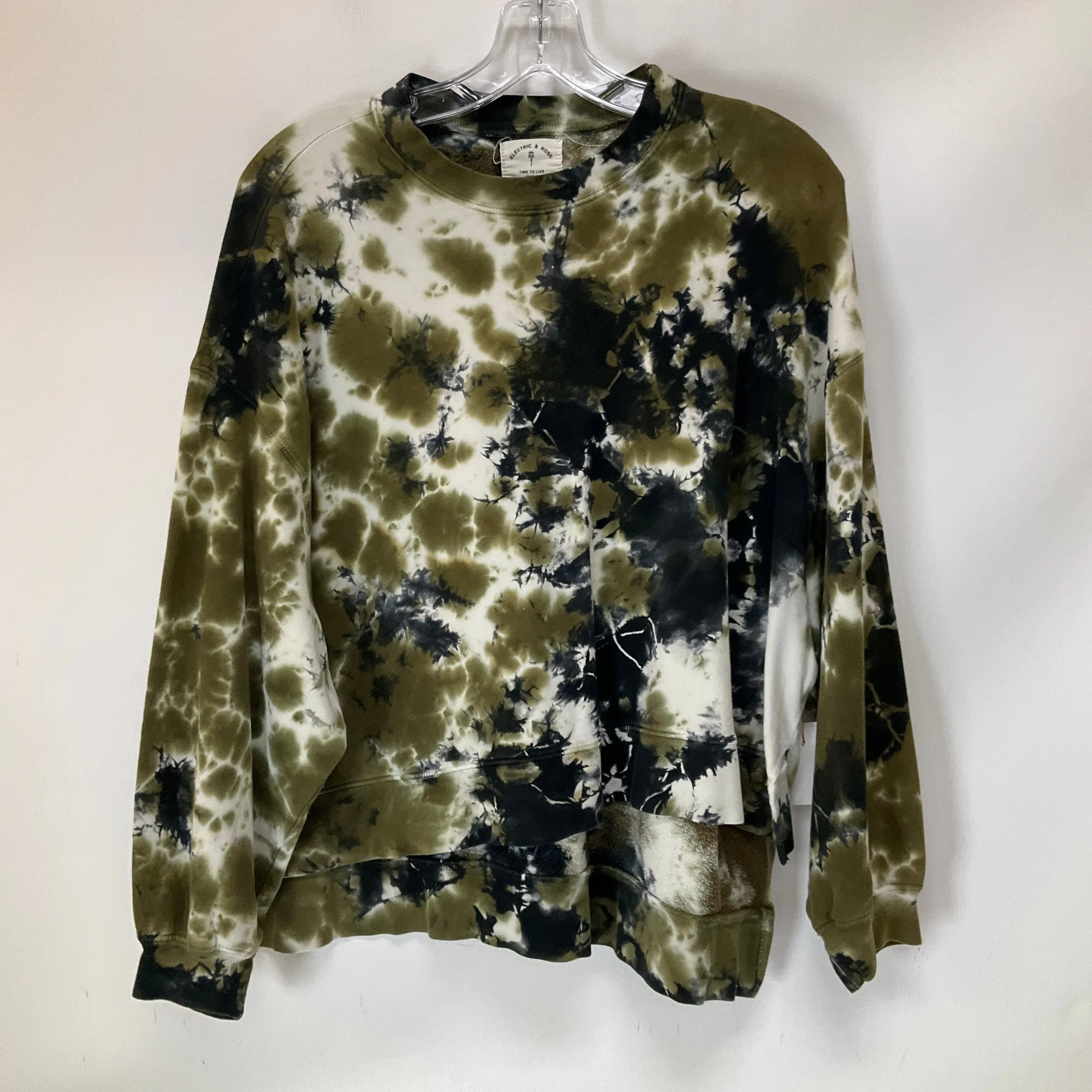 Sweatshirt Crewneck By Electric & Rose In Tie Dye Print, Size: Xs