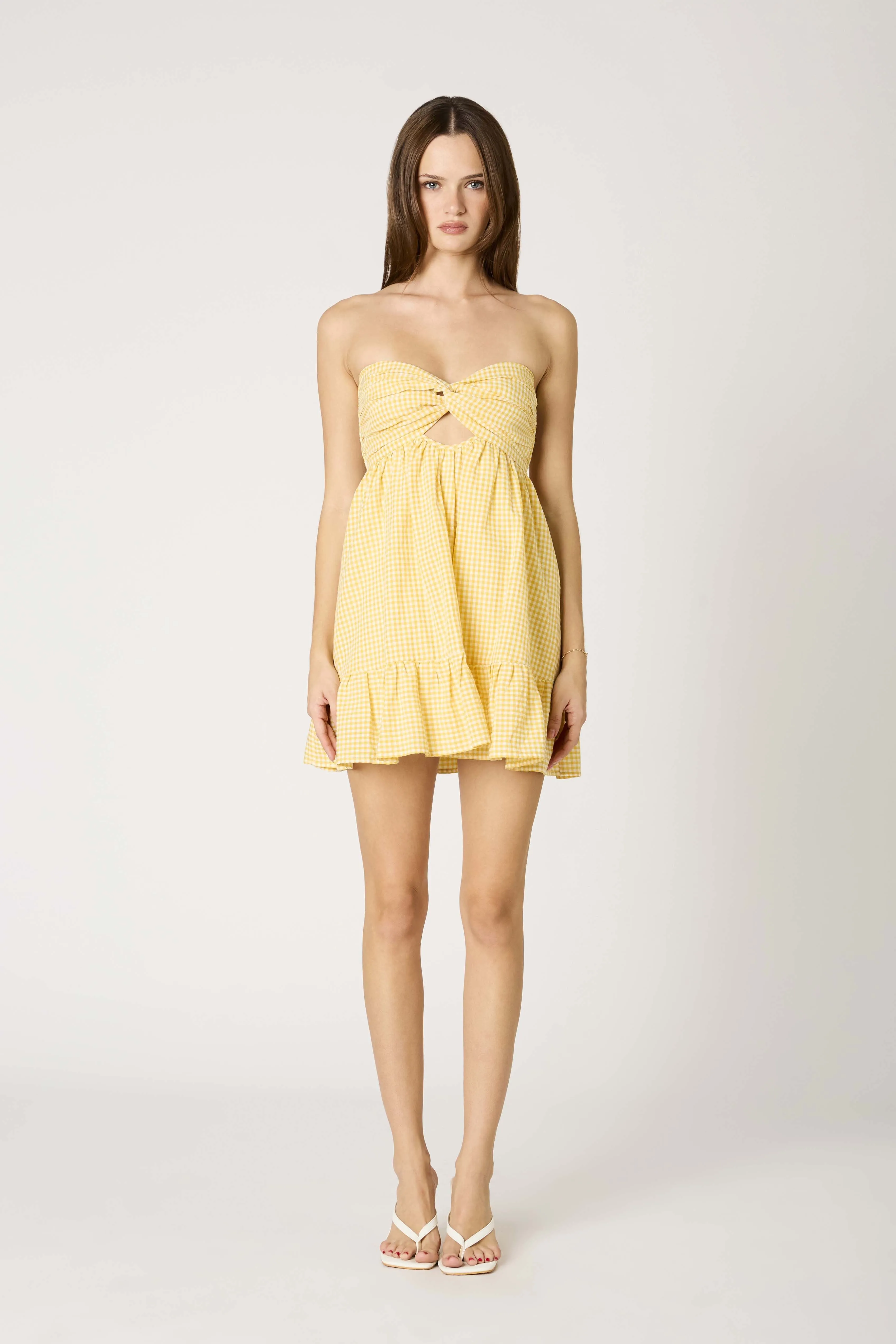 Taking Risks Romper in Gingham