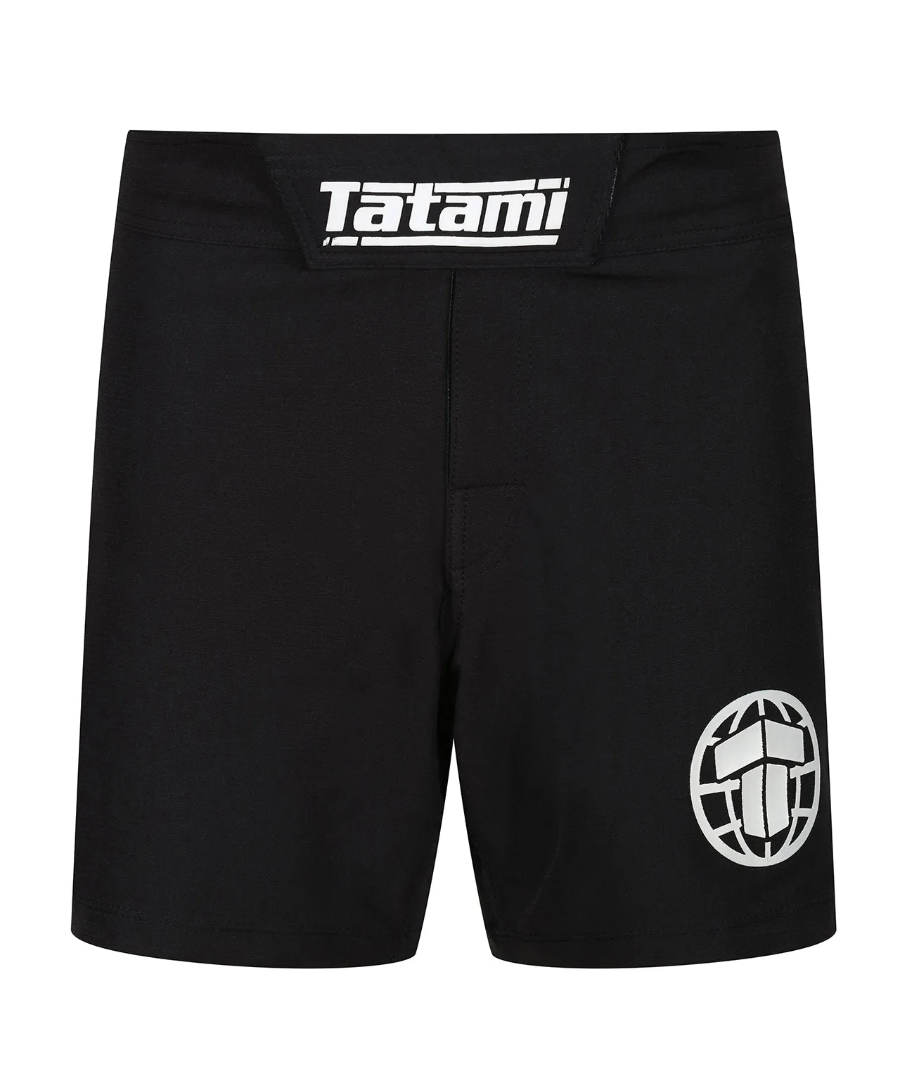 Tatami Pro Grappling Shorts - White on Black