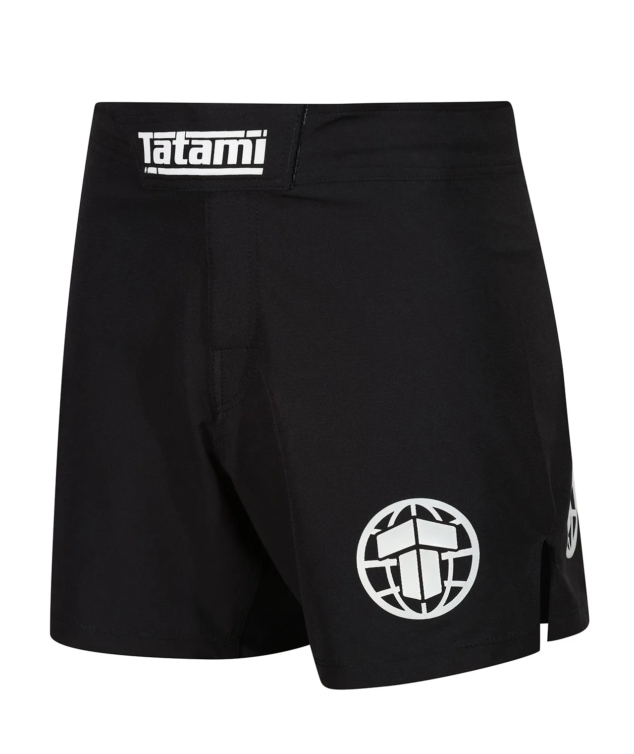 Tatami Pro Grappling Shorts - White on Black