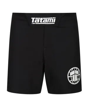 Tatami Pro Grappling Shorts - White on Black