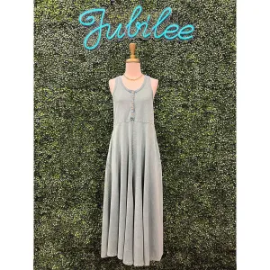 Terry Teal Sleeveless Mineral Washed Palazzo Jumpsuit