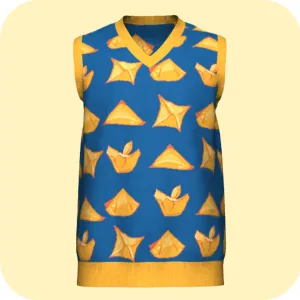 The Obsession Crab Rangoon Knit Vest