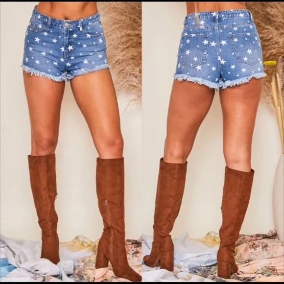 The SKYE Star Print Denim Cut-Off