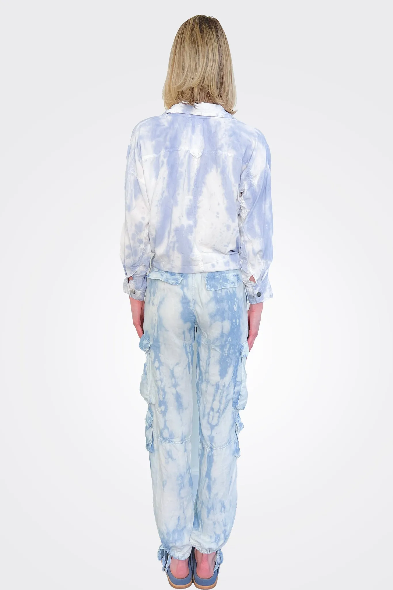 Tie Dye Button Down - Blue
