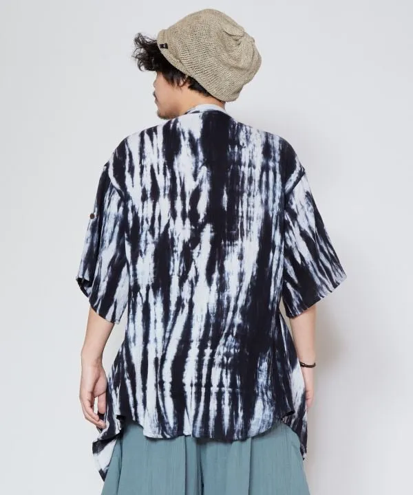 Tie Dye Collarless Shirt