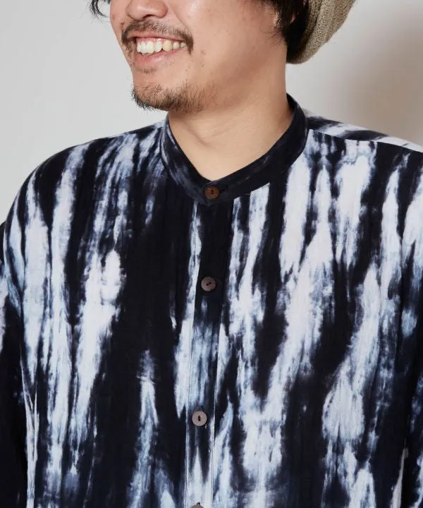 Tie Dye Collarless Shirt