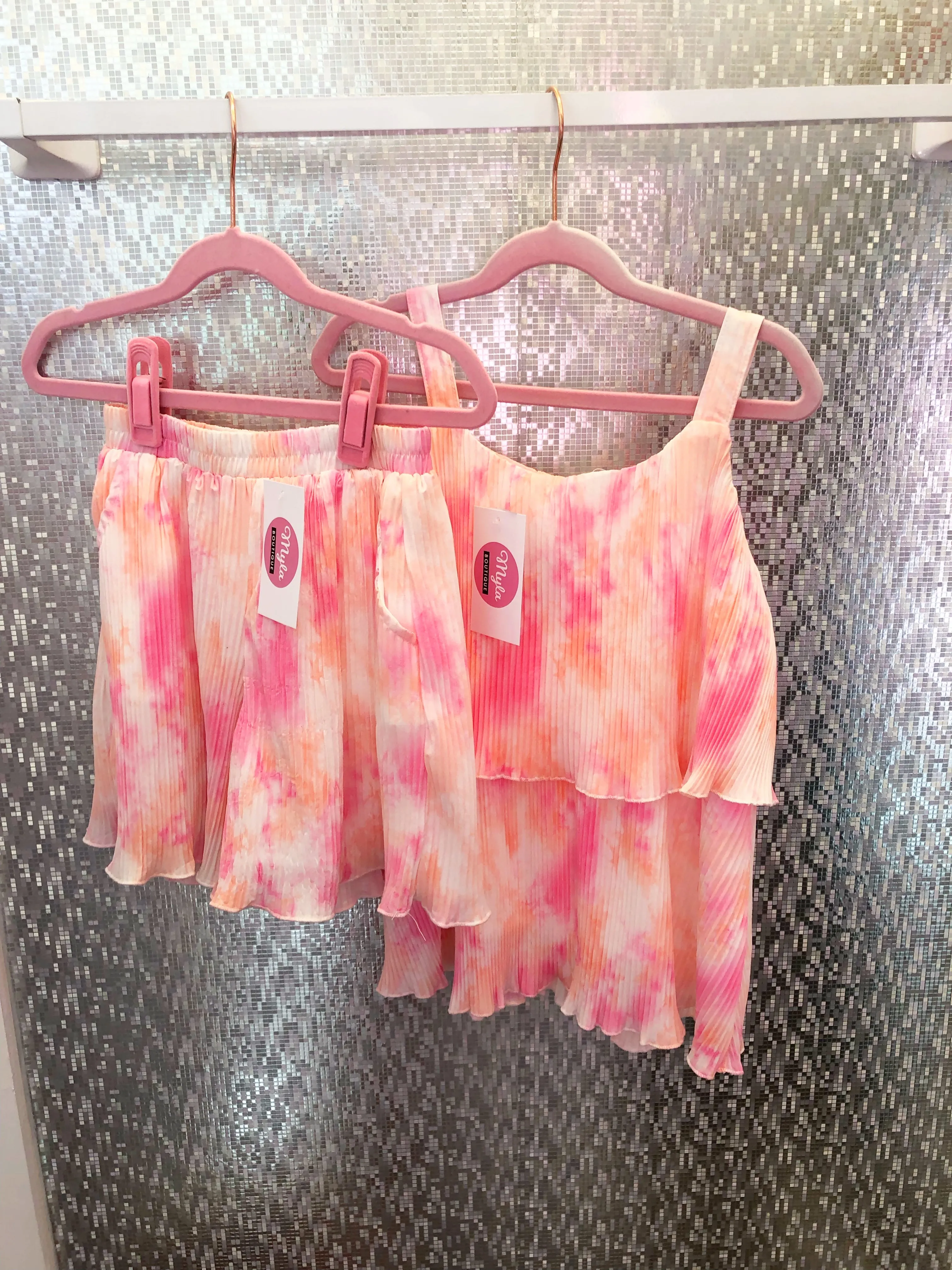 Tie Dye Crinkle Top