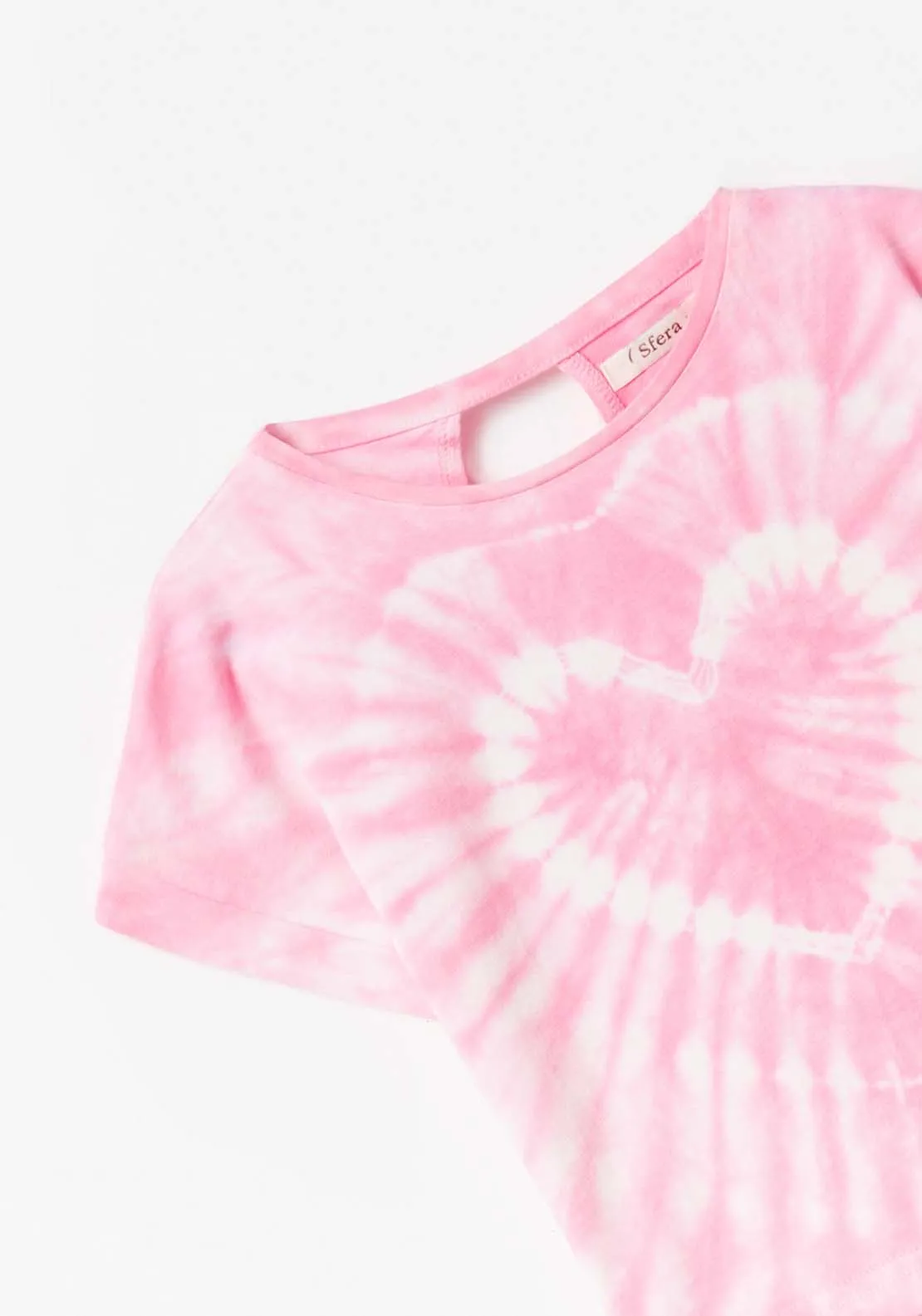 Tie Dye Love Heart T-Shirt - Pink