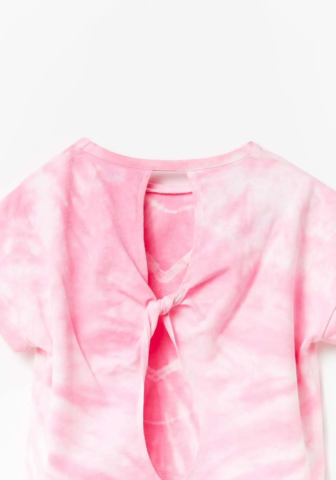 Tie Dye Love Heart T-Shirt - Pink
