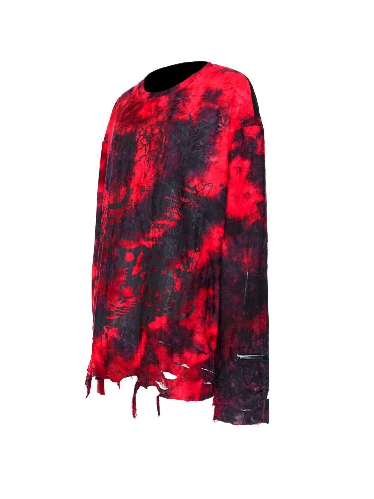 Tie Dye Print Long T-Shirt【s0000011021】