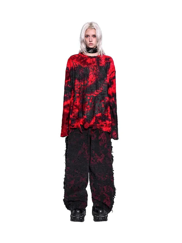 Tie Dye Print Long T-Shirt【s0000011021】