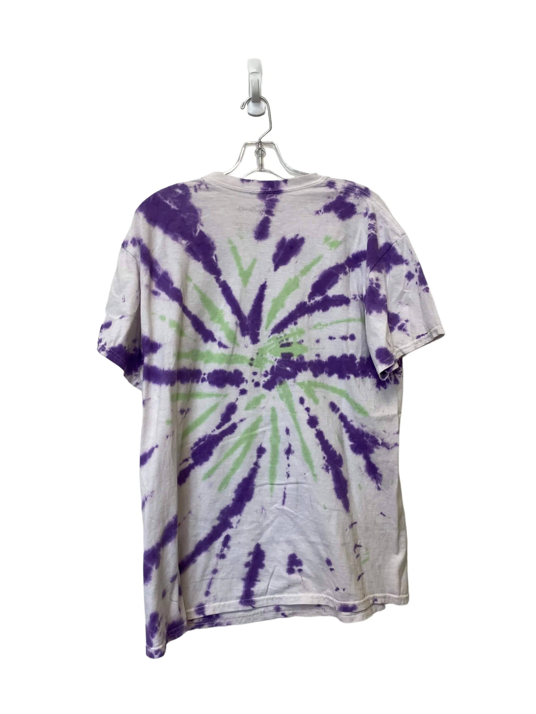 Tie Dye Print Top Short Sleeve Clothes Mentor, Size M