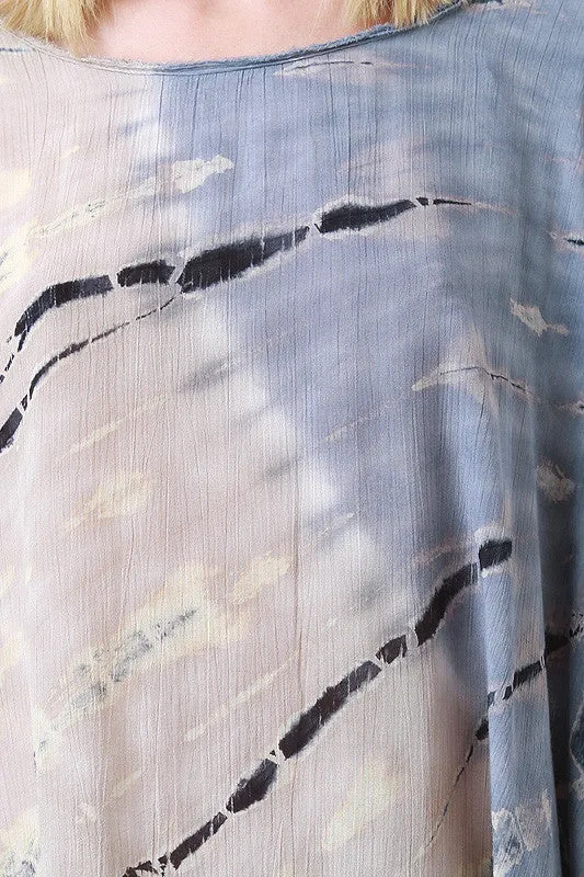 Tie-Dye Sharkbite Dolman Top