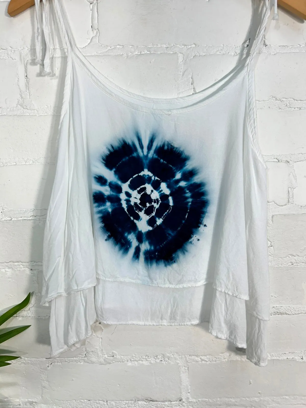 Tie Dye Strappy Double Layer Vest
