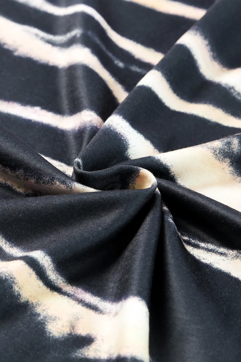 Tie Dye Stripe Bleached T-Shirt