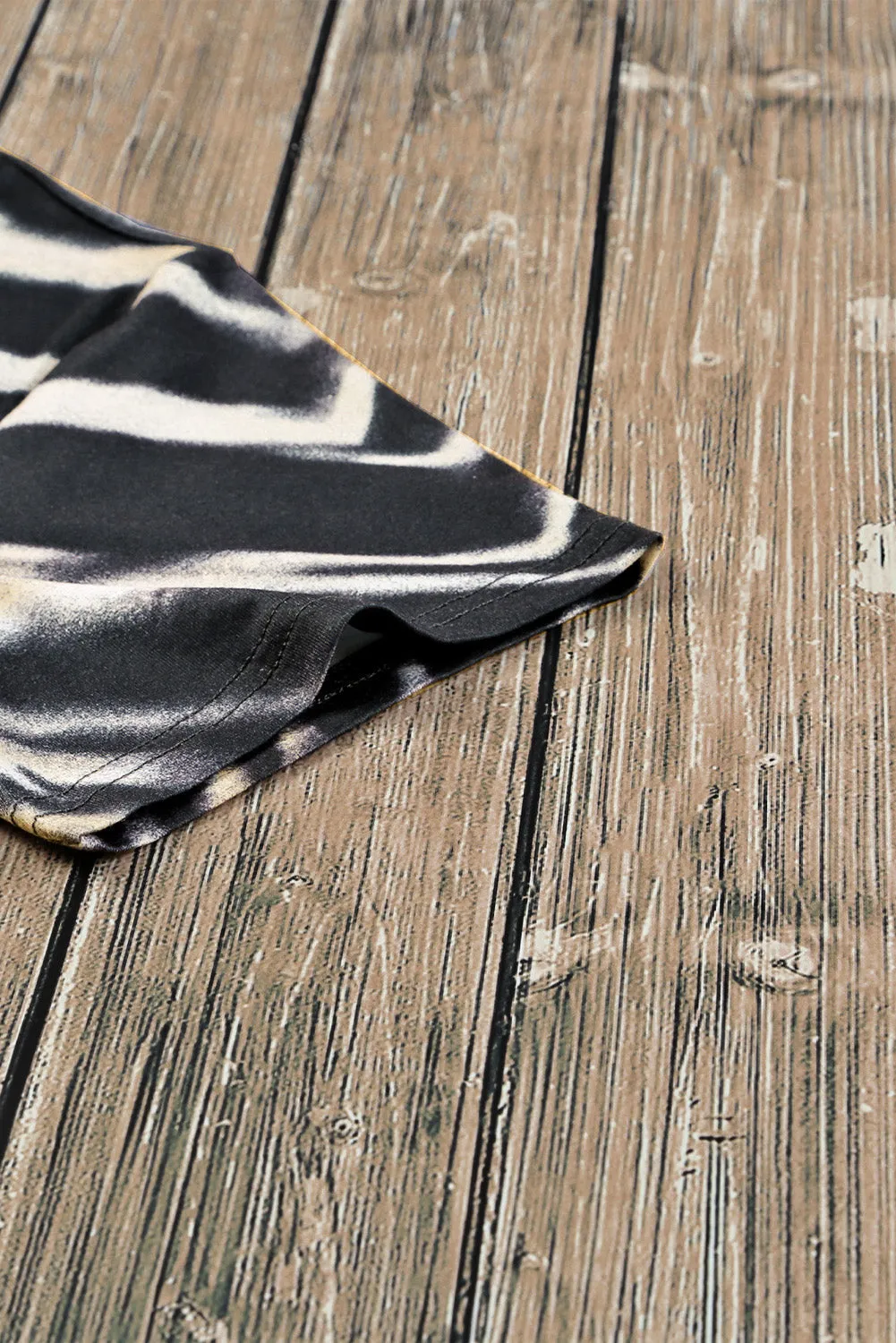 Tie Dye Stripe Bleached T-Shirt