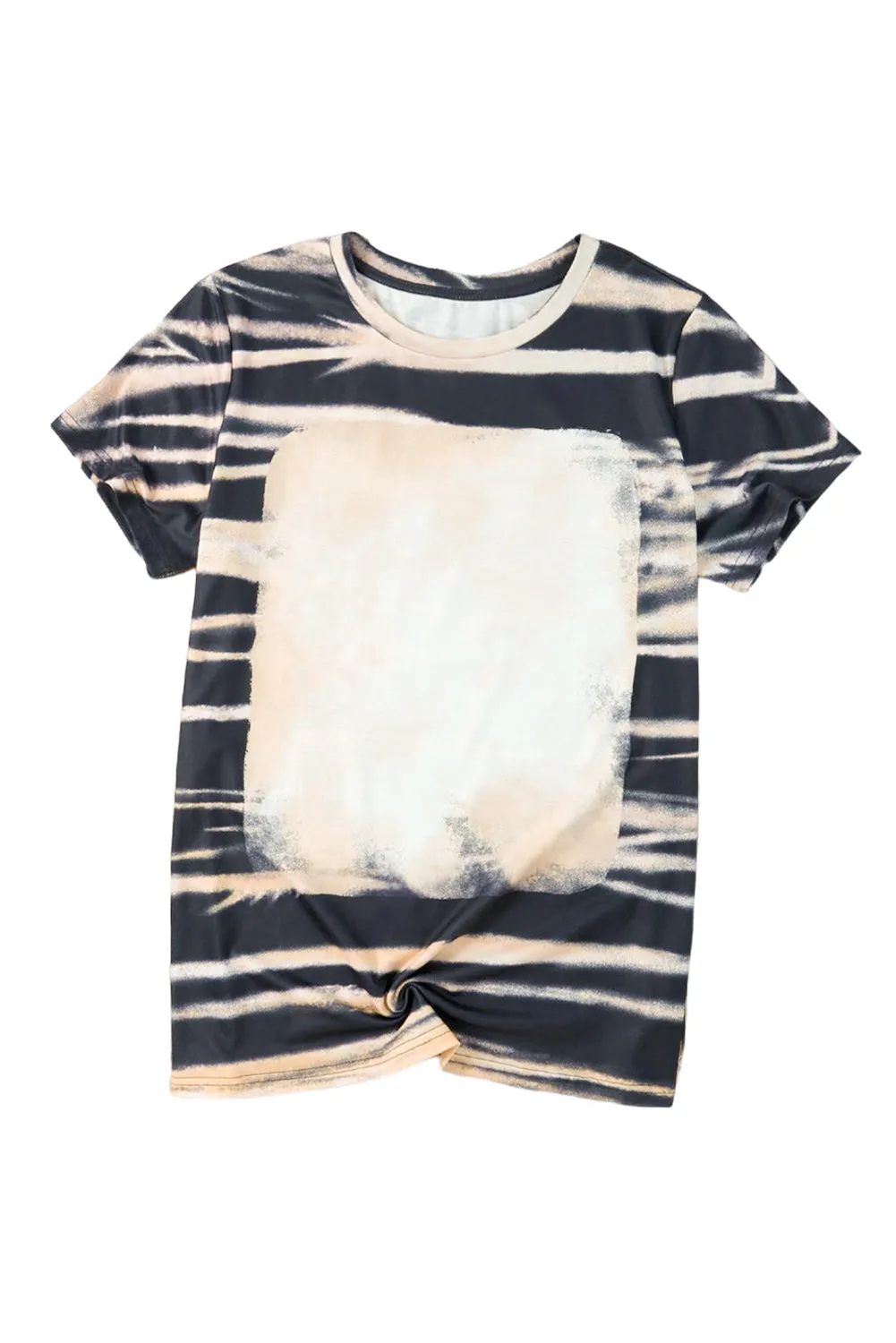 Tie Dye Stripe Bleached T-Shirt