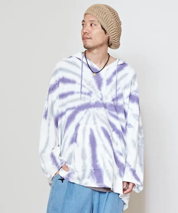 Tie Dye Waffle Long Sleeve Hoodie