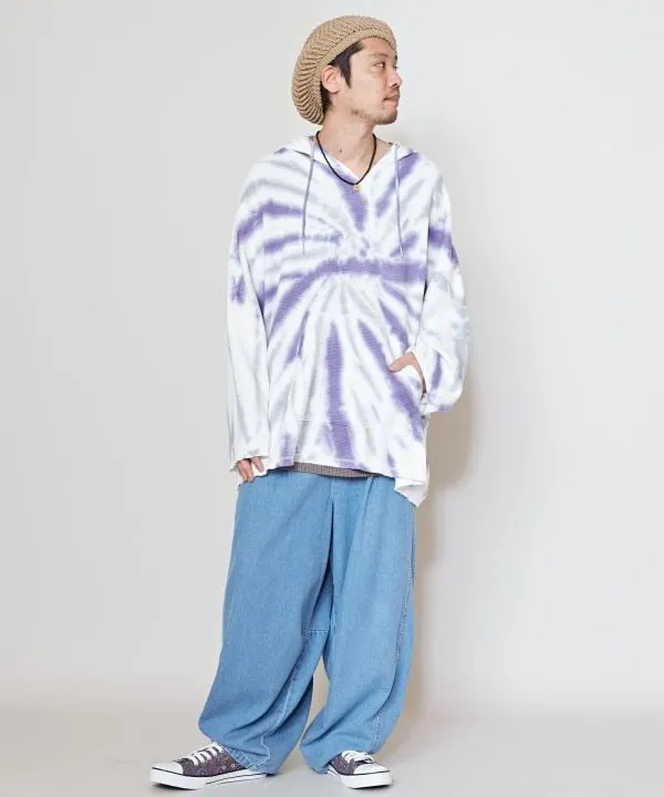 Tie Dye Waffle Long Sleeve Hoodie