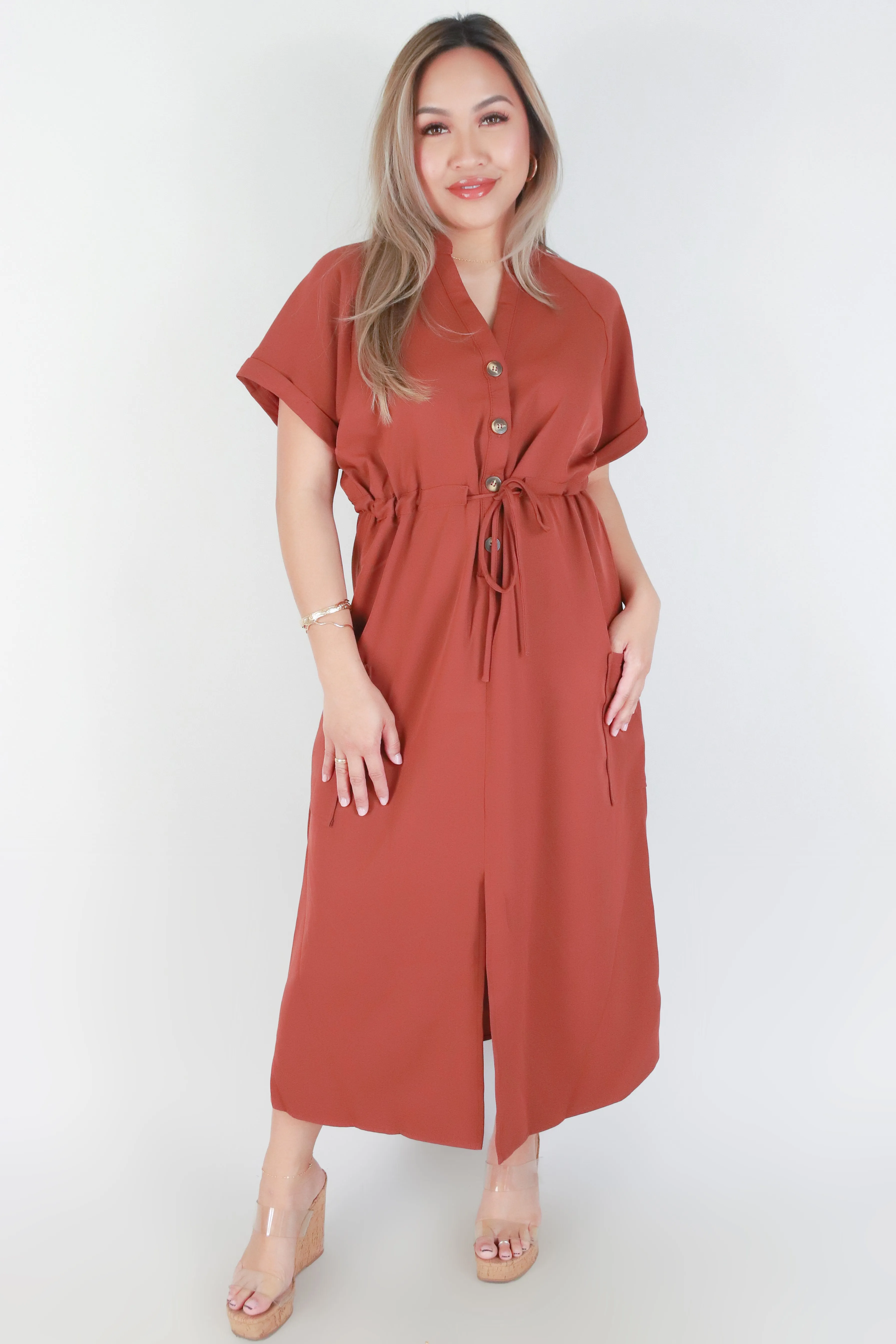 TIE WAIST MAXI DRESS