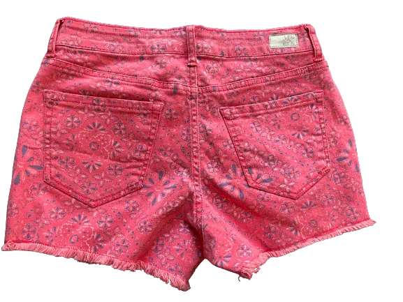 Tokyo Darling Pink Floral Distressed Shorts
