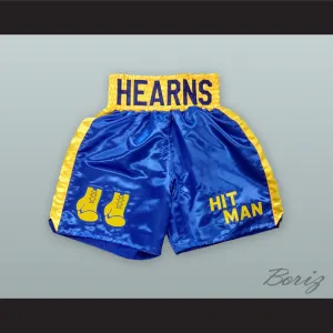 Tommy 'The Hitman' Hearns Blue Boxing Shorts