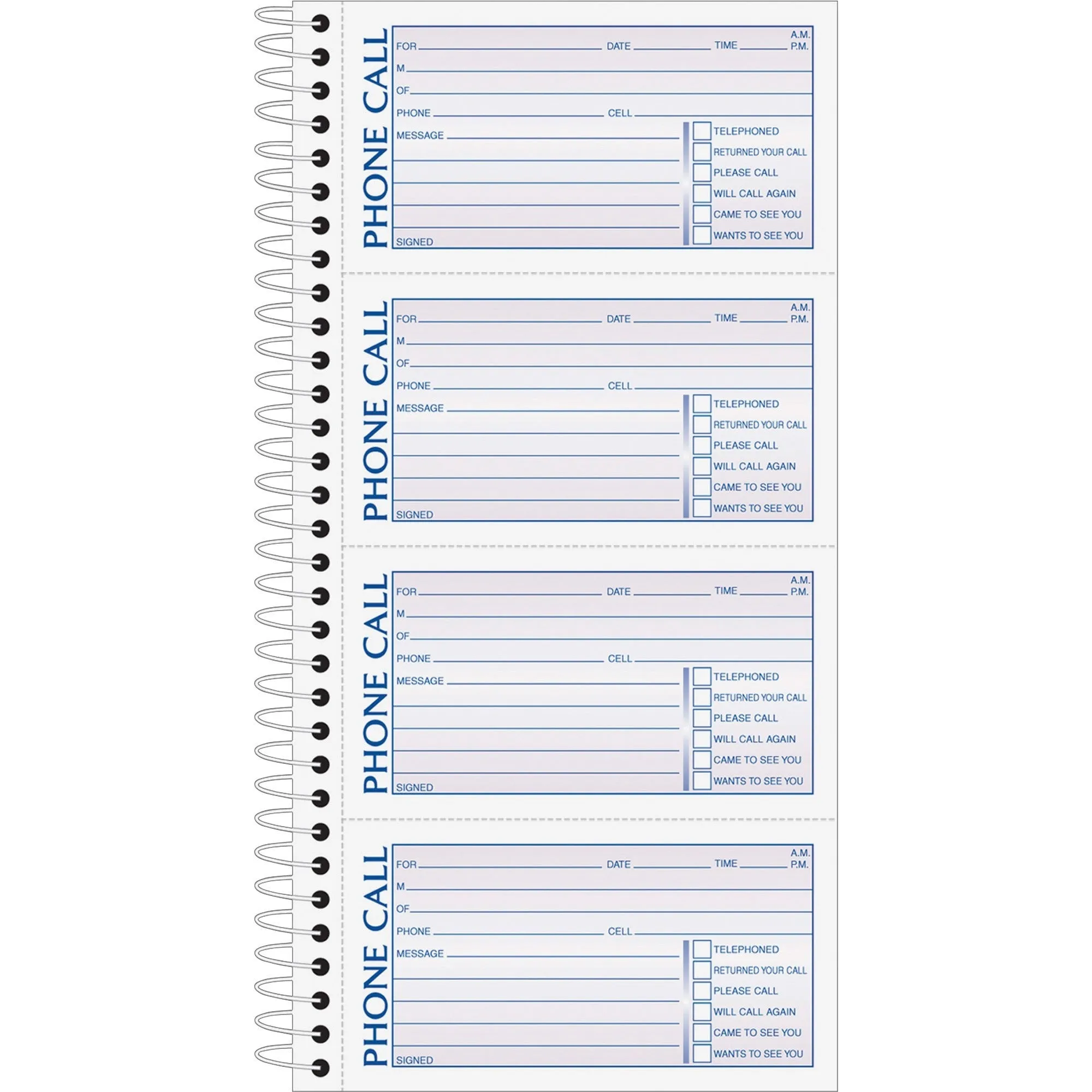 TOPS Spiral Carbonless While You Were Out Book