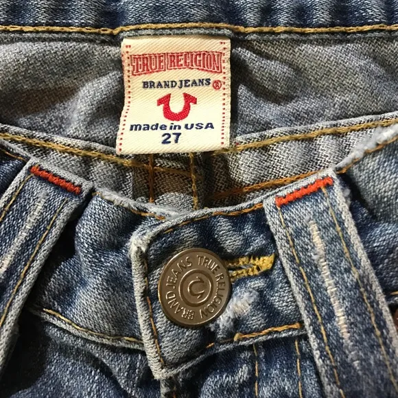 True Religion Daisy Distressed Shorts 27