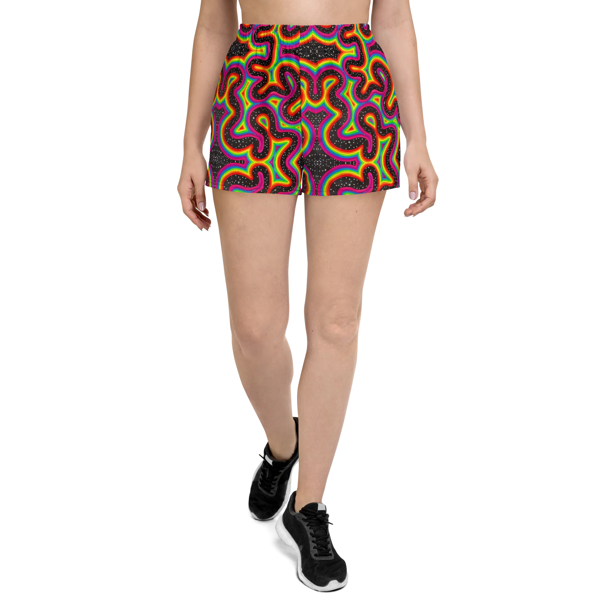 Unisex Running Shorts (Recycled Material)- "Rainbow Rovd" Design