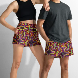 Unisex Running Shorts (Recycled Material)- "Rainbow Rovd" Design