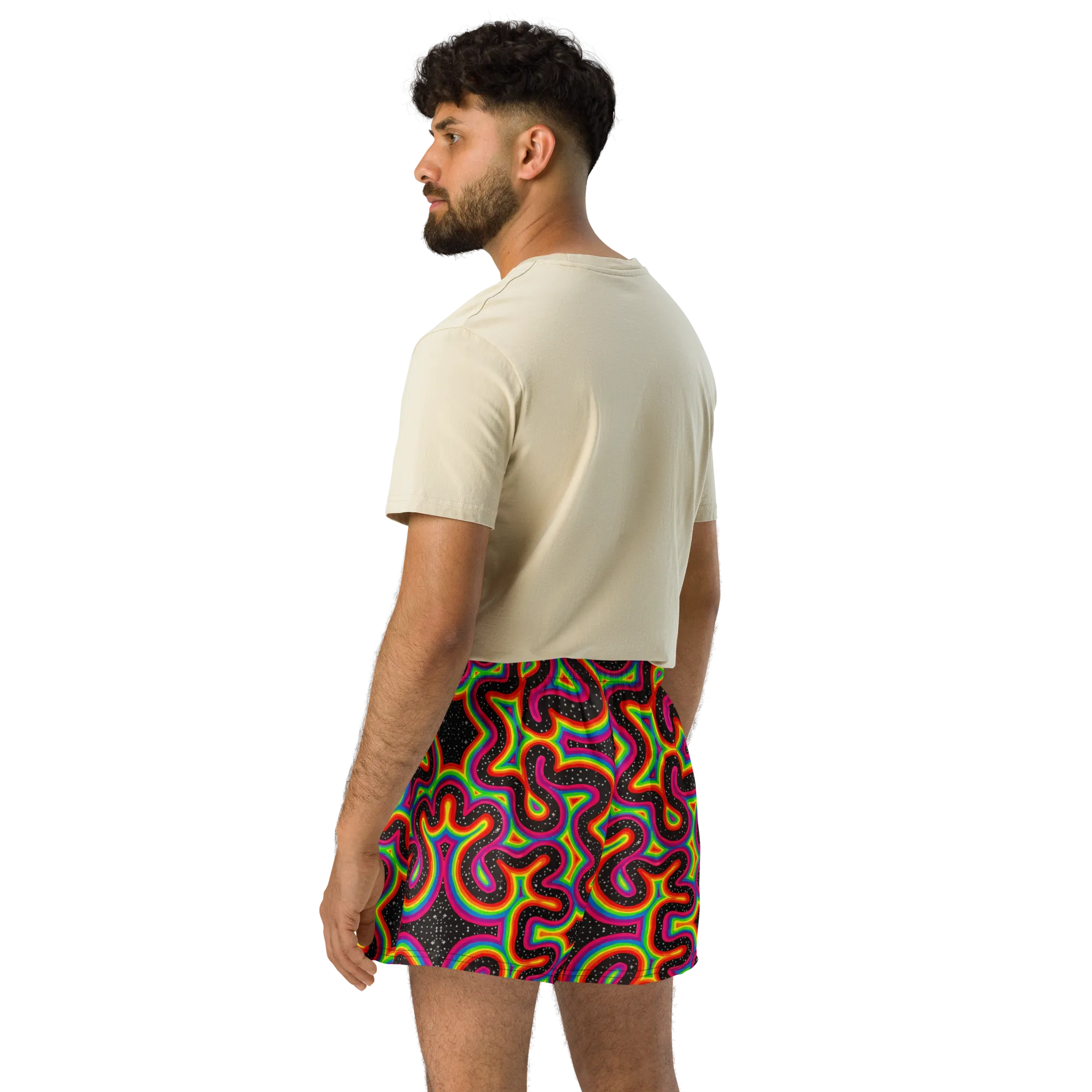 Unisex Running Shorts (Recycled Material)- "Rainbow Rovd" Design