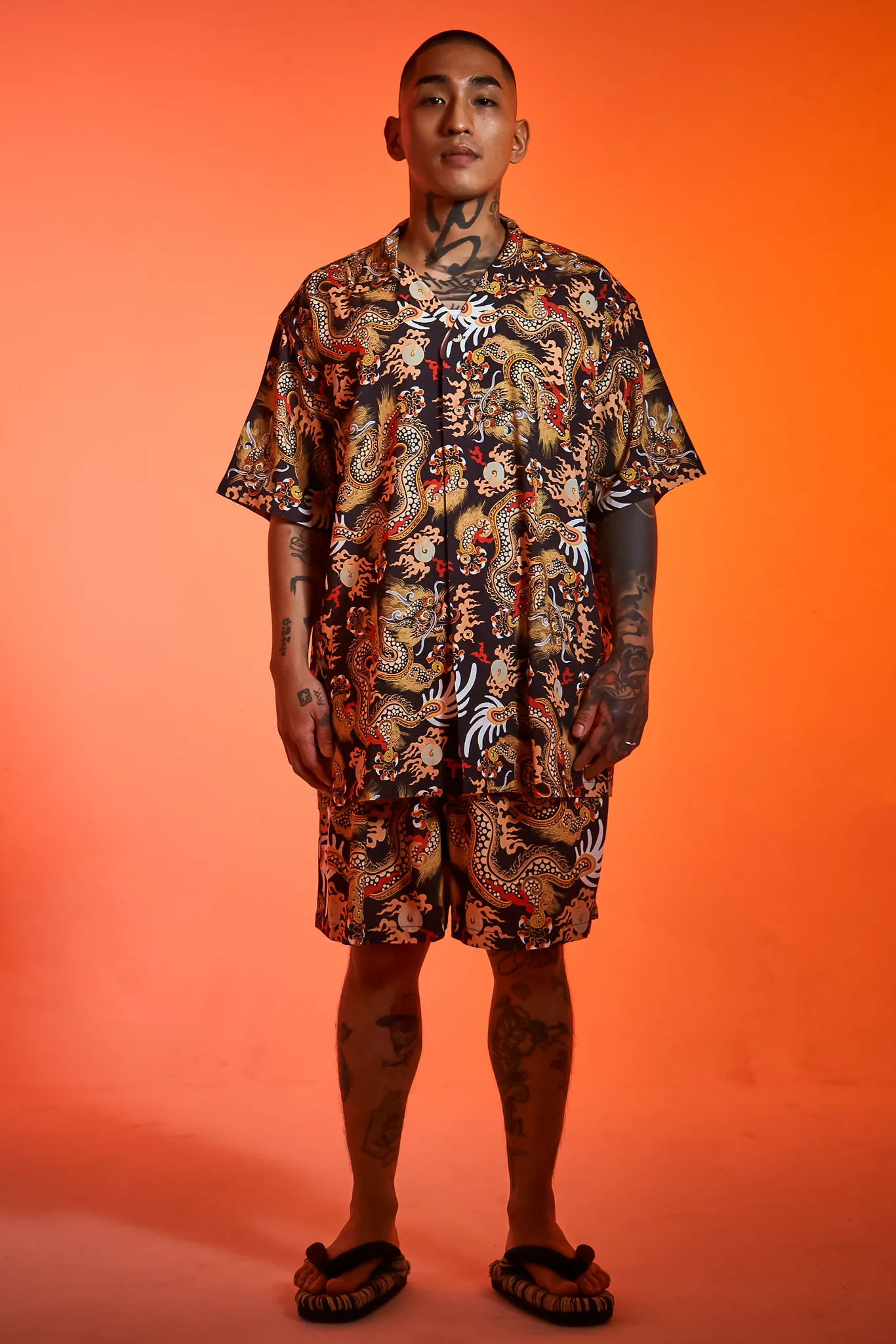 [UNISEX] TOMAS TOMAS X LOCO MOSQUITO 108 DRAGONS BLACK SHORTS