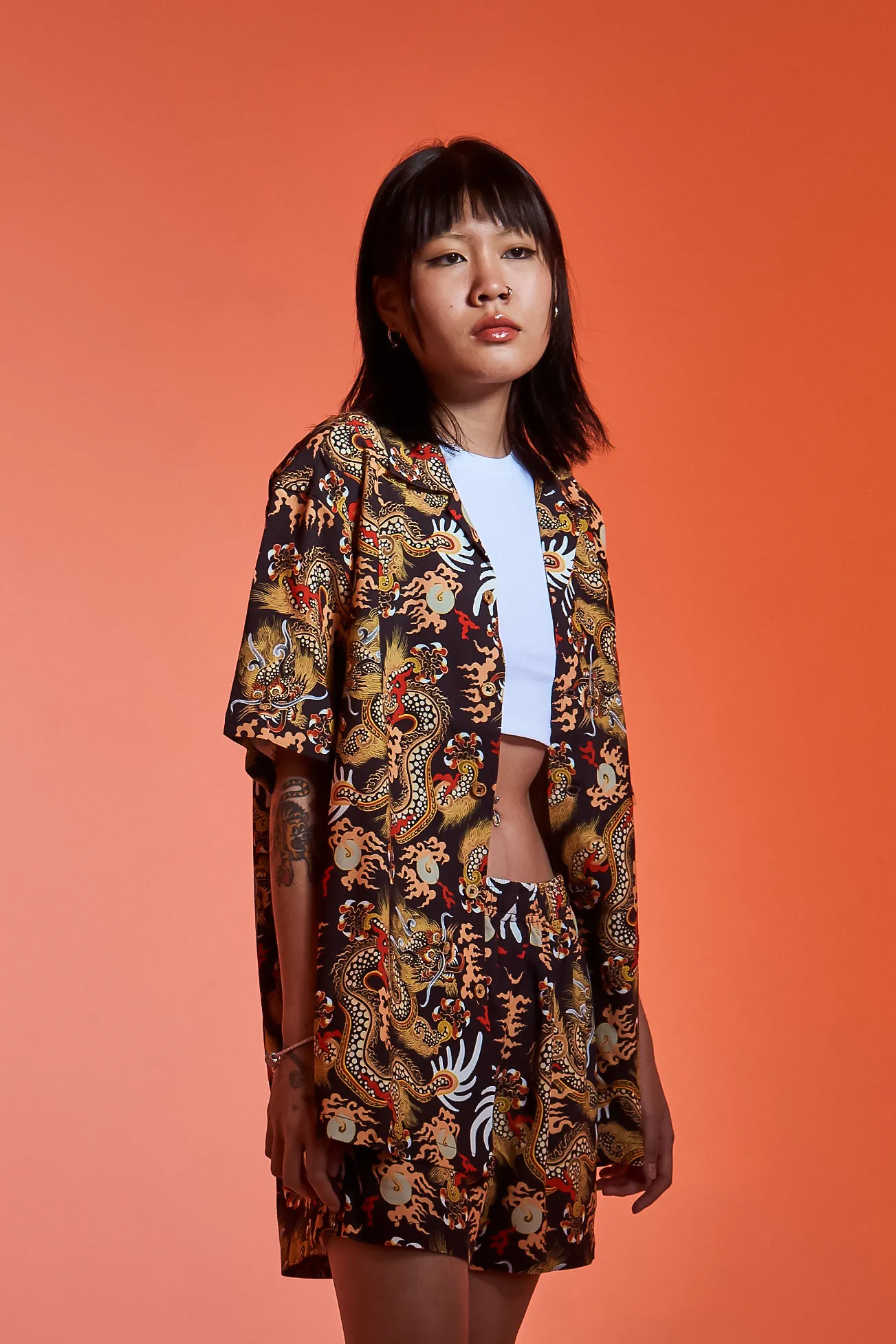 [UNISEX] TOMAS TOMAS X LOCO MOSQUITO 108 DRAGONS BLACK SHORTS
