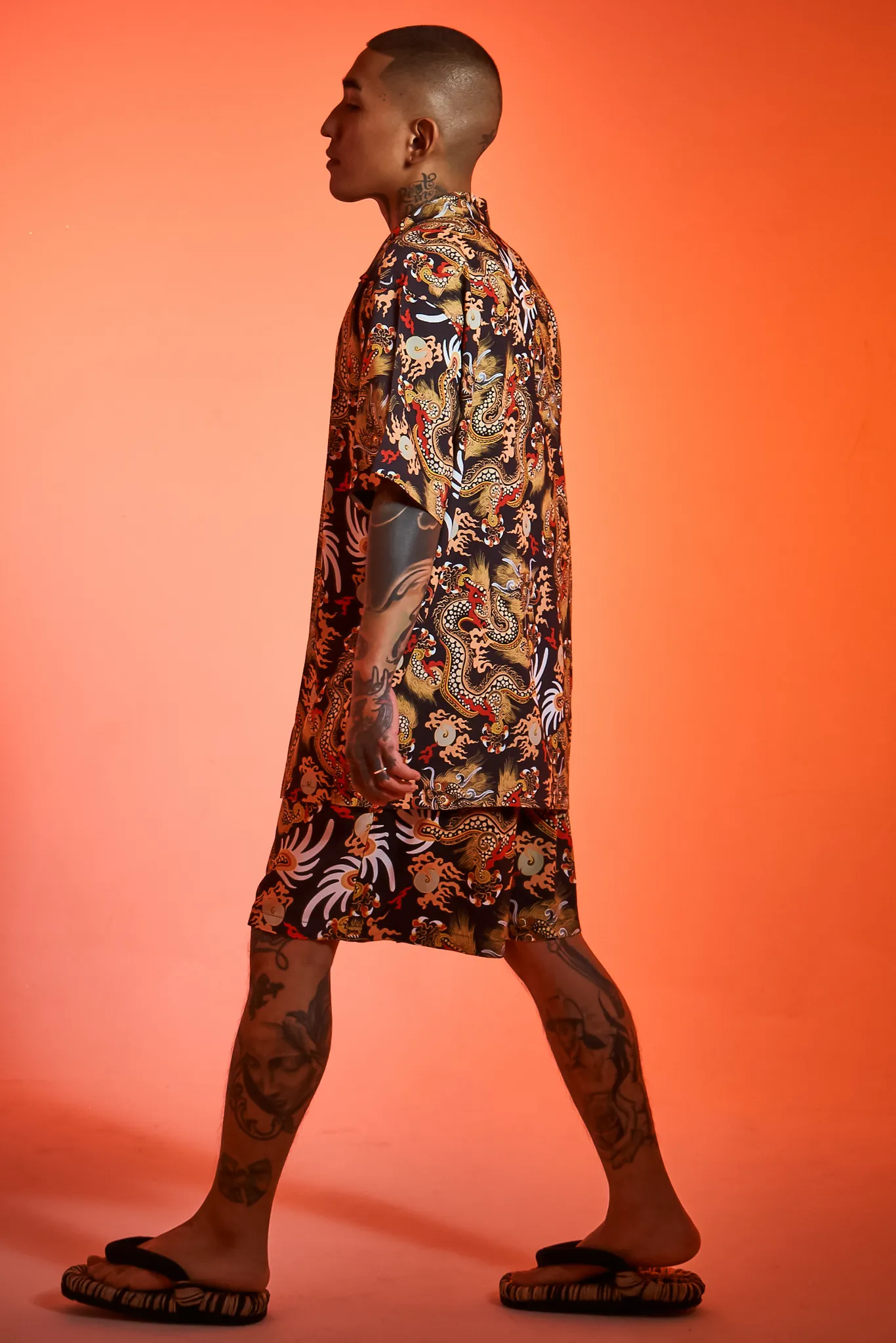 [UNISEX] TOMAS TOMAS X LOCO MOSQUITO 108 DRAGONS BLACK SHORTS