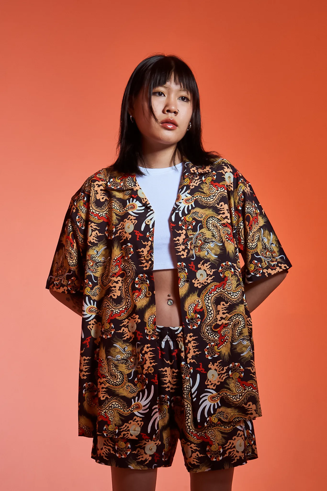 [UNISEX] TOMAS TOMAS X LOCO MOSQUITO 108 DRAGONS BLACK SHORTS