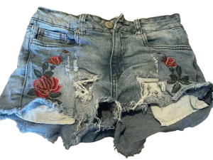 Urban Heritage Cut Off Distressed Denim Shorts
