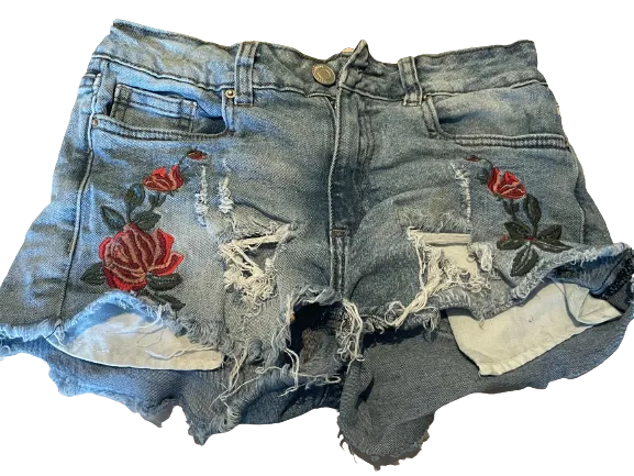Urban Heritage Cut Off Distressed Denim Shorts
