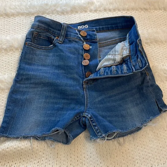 Urban outfitters BDG shorts cut offs high waisted button closure size 25 waist